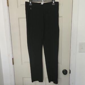 Black Straight-Leg Pants